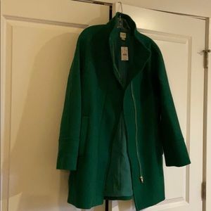 Green wool JCrew coat